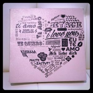 Love in every language, canvas 8x8”